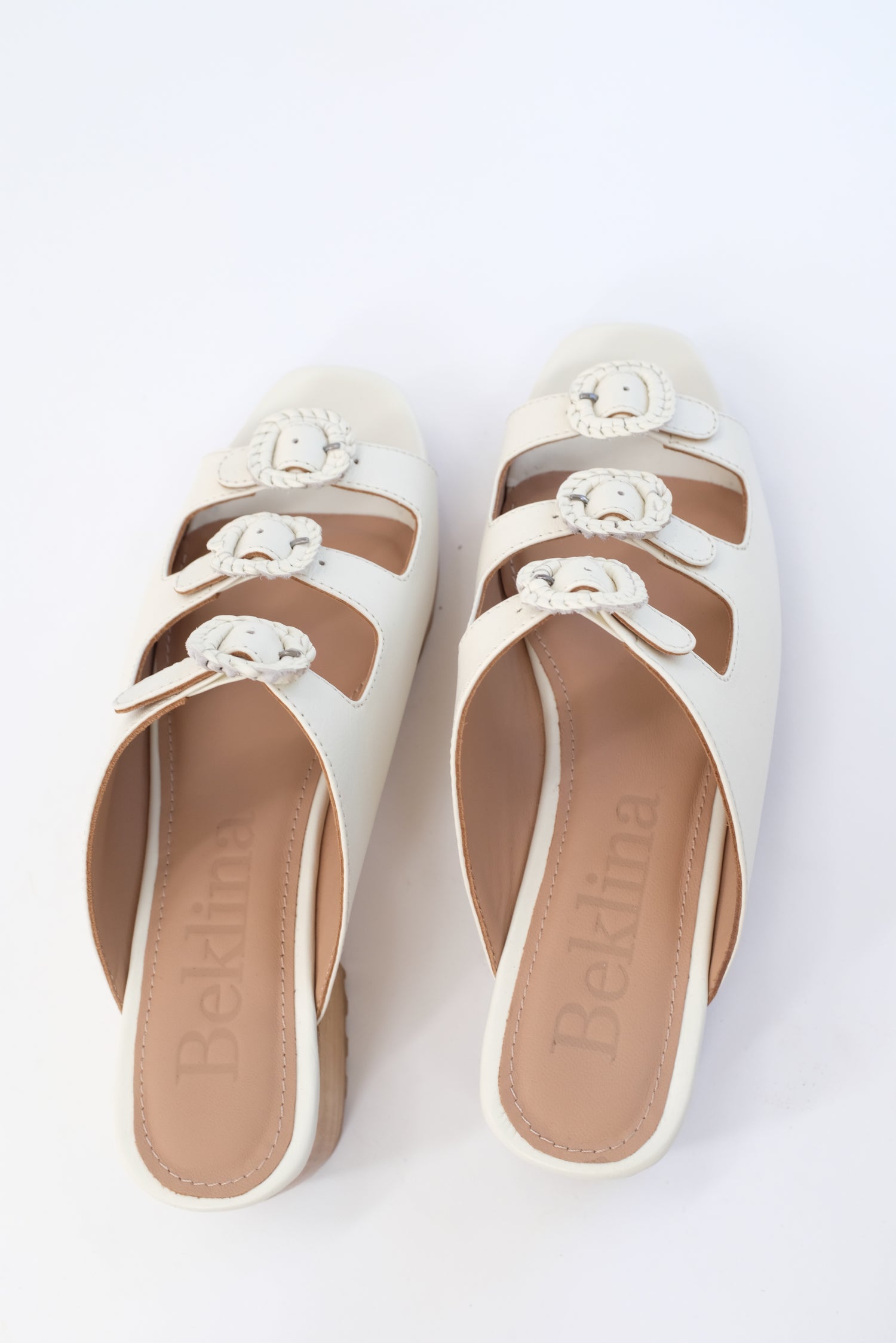 Beklina Buckle Clog Off White