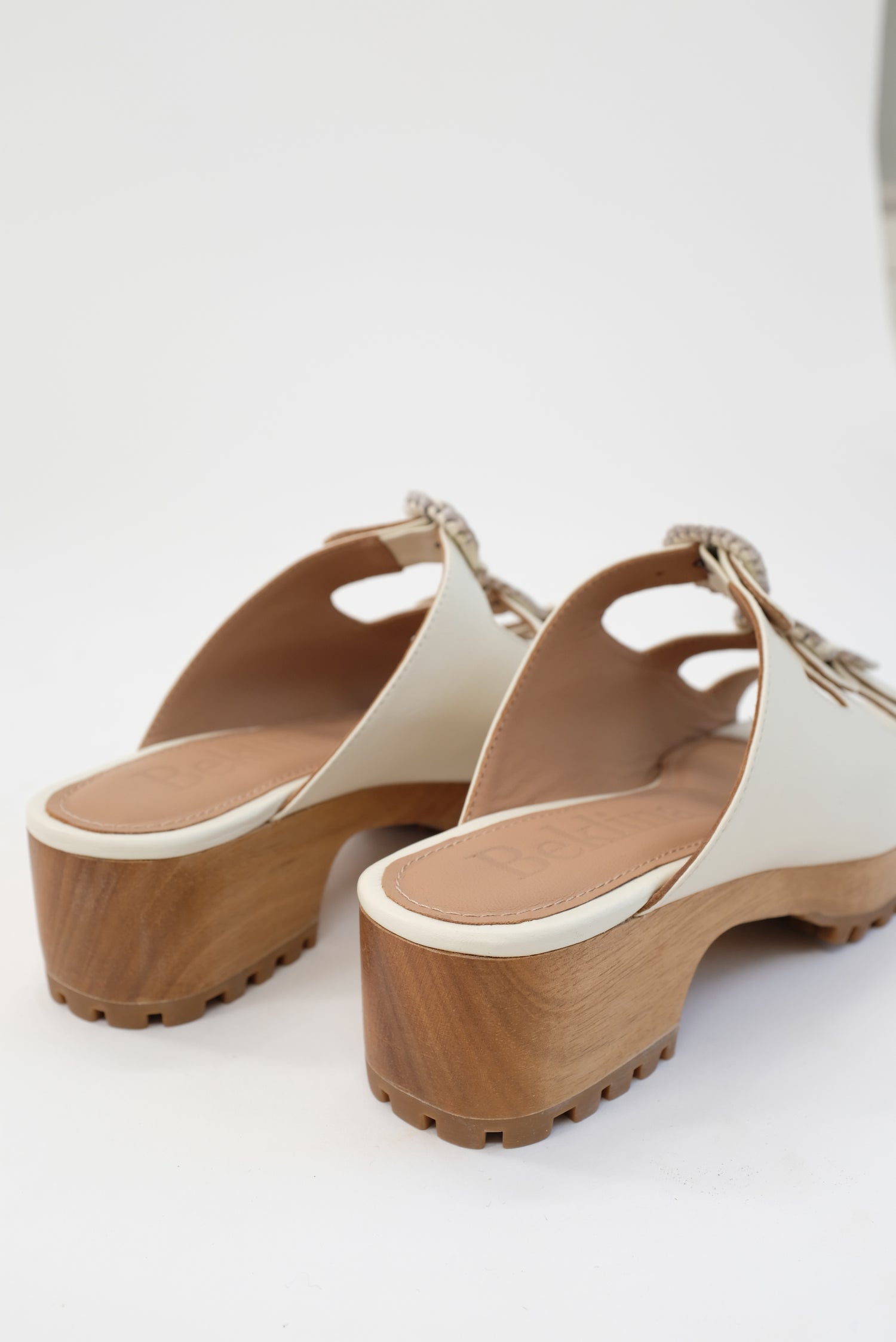 Beklina Buckle Clog Off White