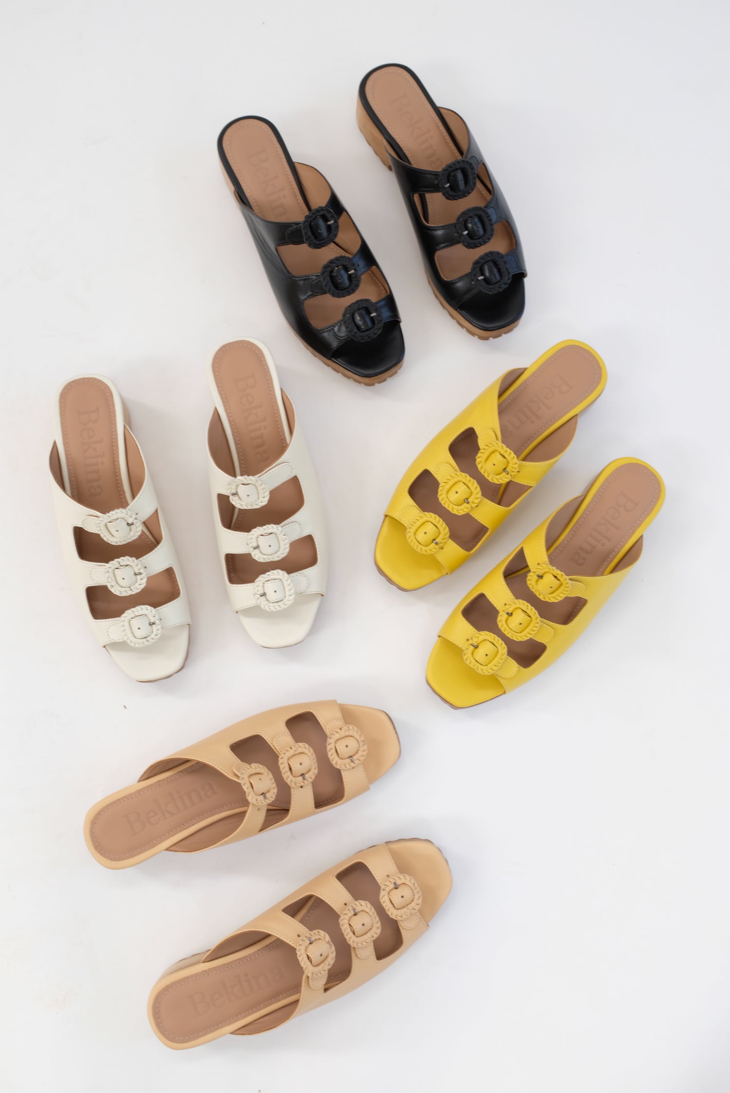 Beklina Buckle Clog Off White