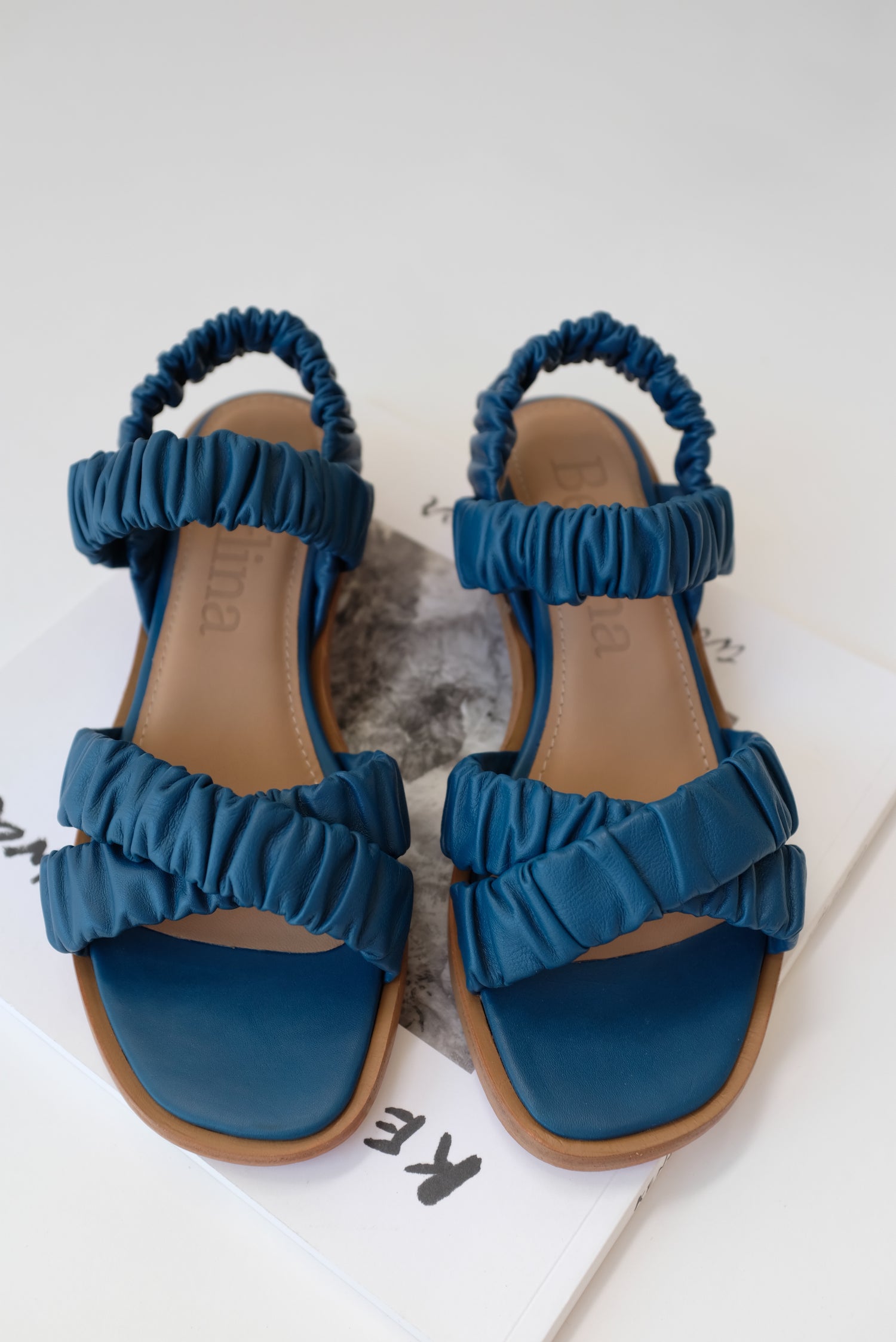 Beklina Gathered Sandal Persian Blue