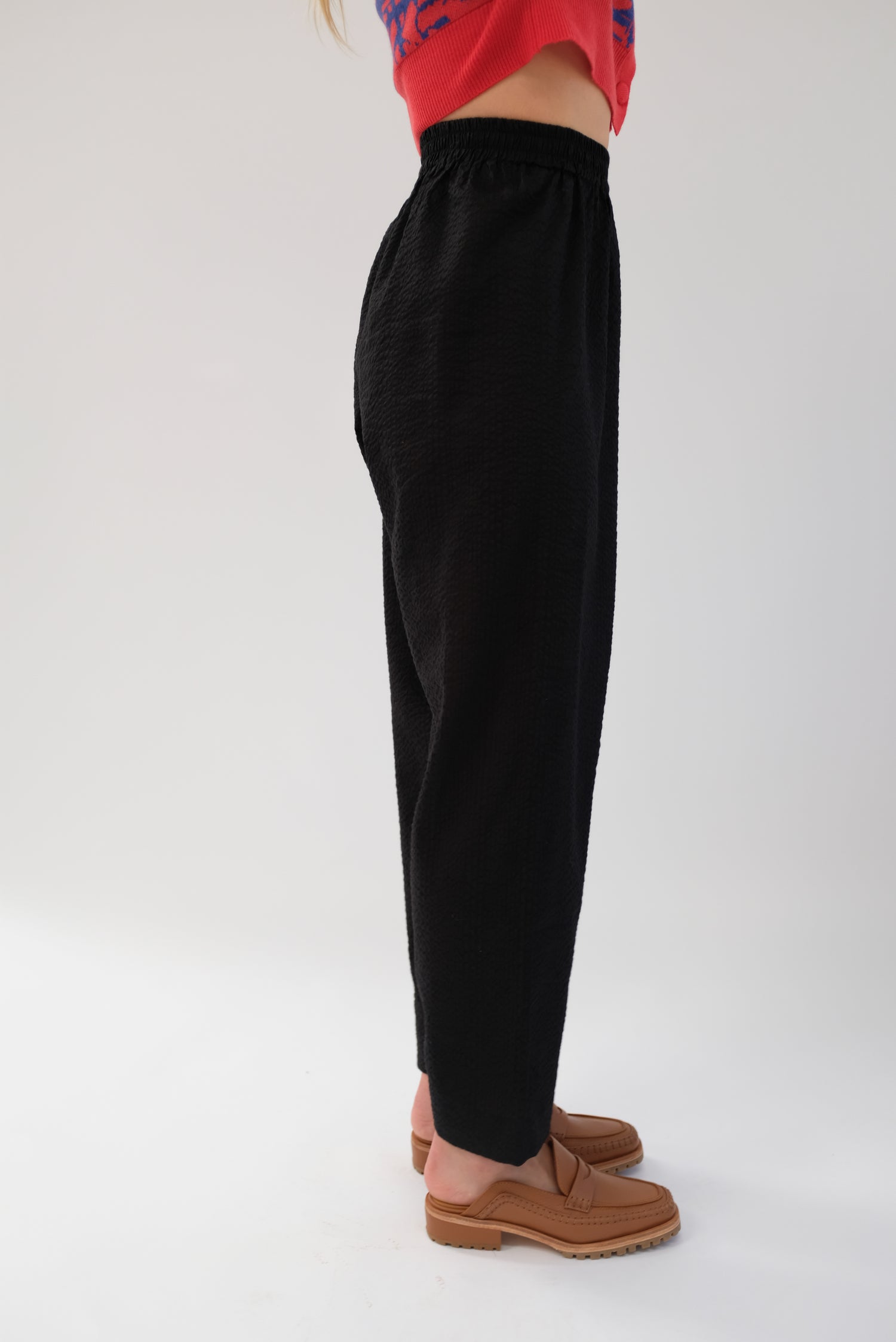 Beklina Basic Pant Textured Black