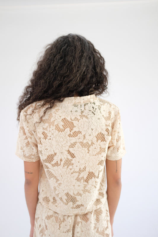 Beklina Lace T-Shirt Ivory