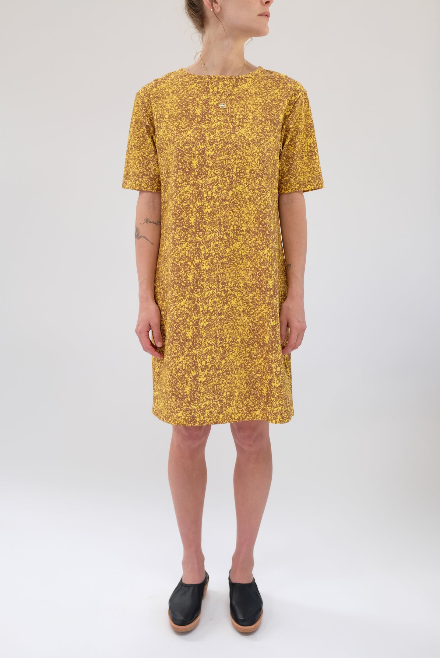 Beklina T Shirt Dress Splatter Lemon