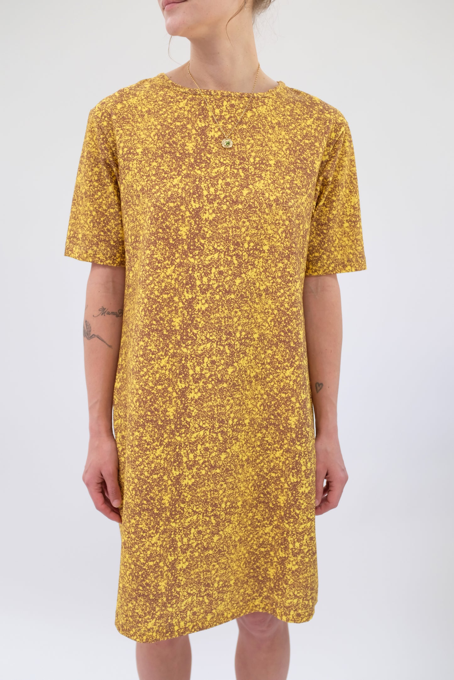 Beklina T Shirt Dress Splatter Lemon
