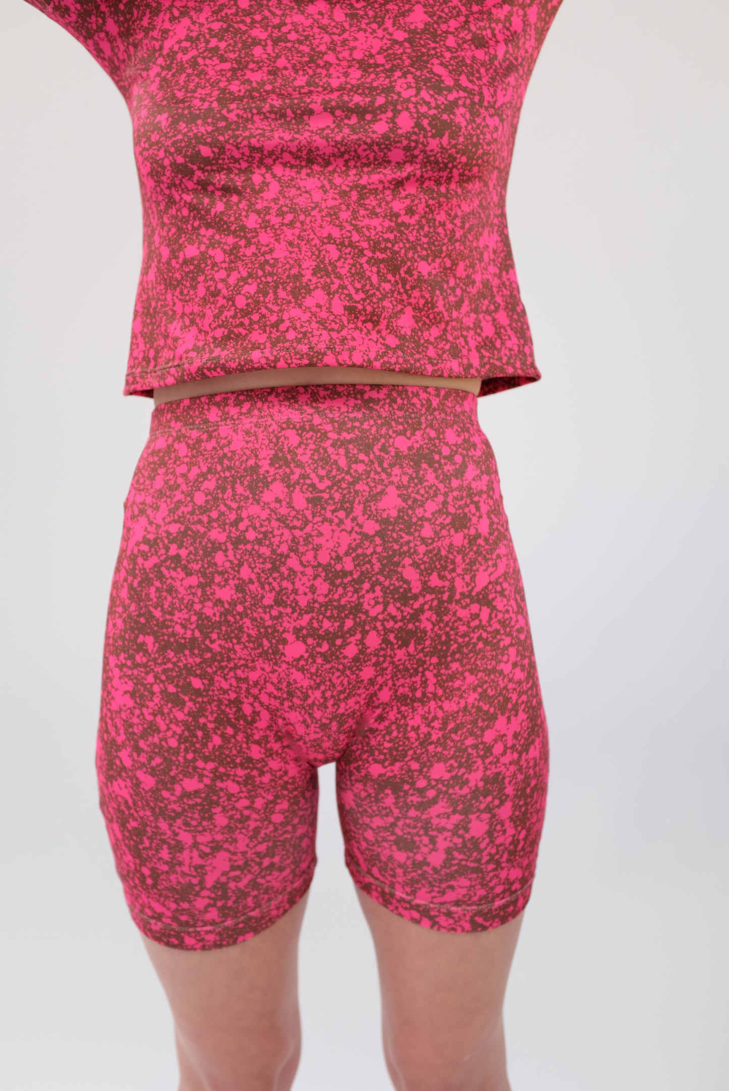Beklina Lycra Shorts Splatter Raspberry