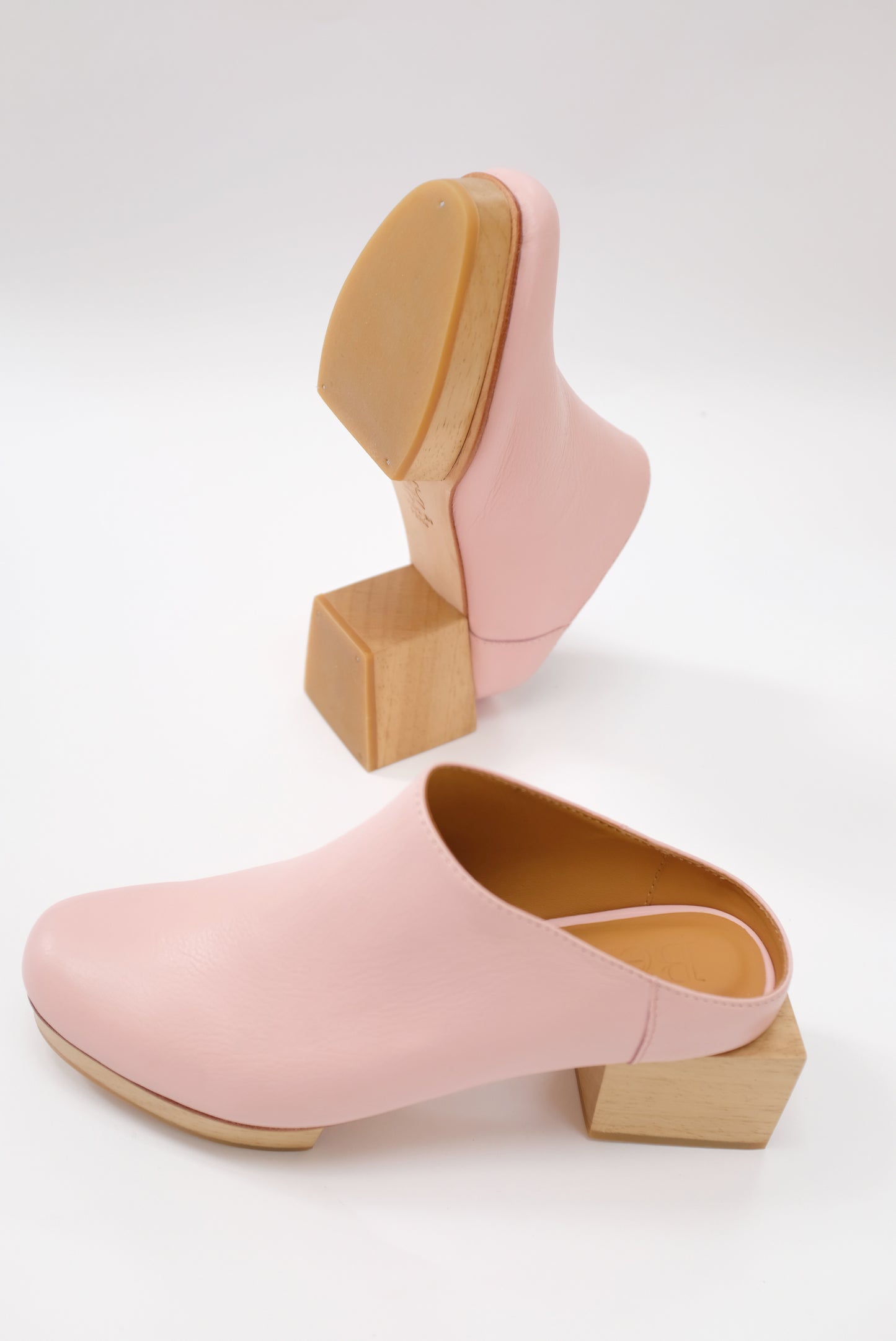 Beklina Matisse Platform Mules Pastel Pink