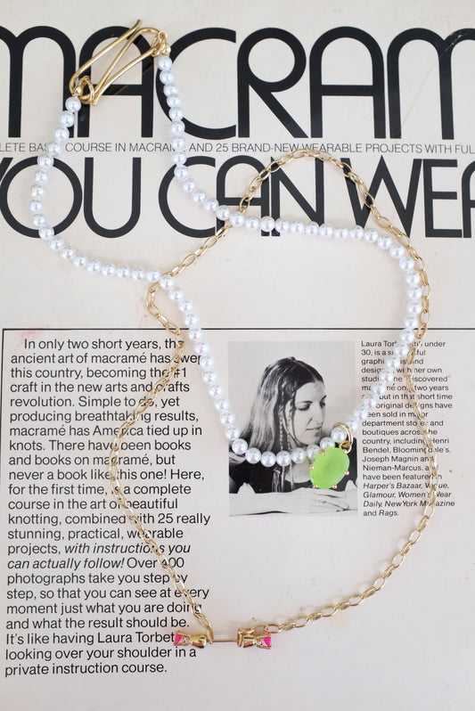 Beatriz Palacios Parrot Jade Pearl Necklace