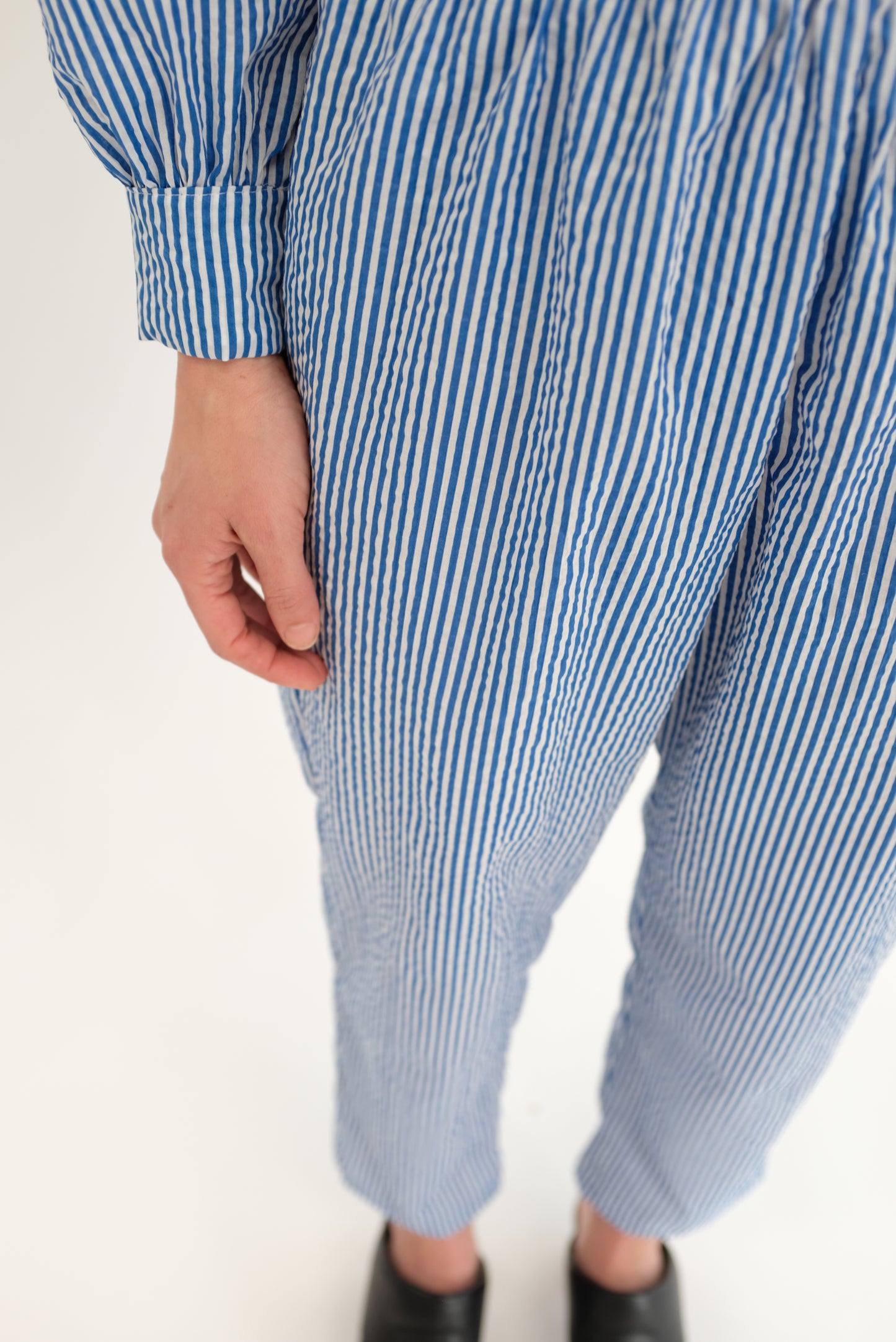 Beklina Basic Pant Striped Blue