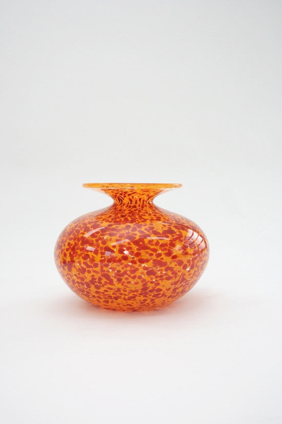 Beklina Handblown Orange Leopard Vase