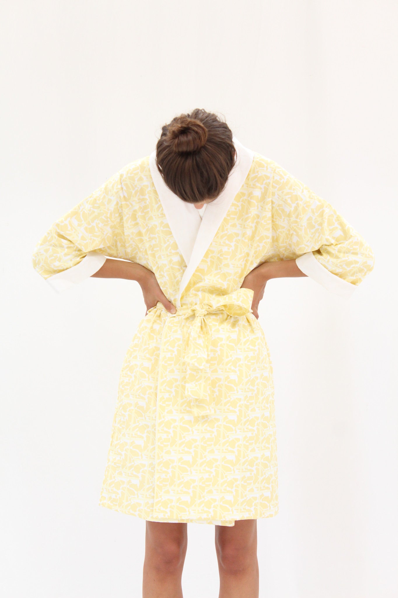 Lina Rennell Organic Cotton Robe Collage Print