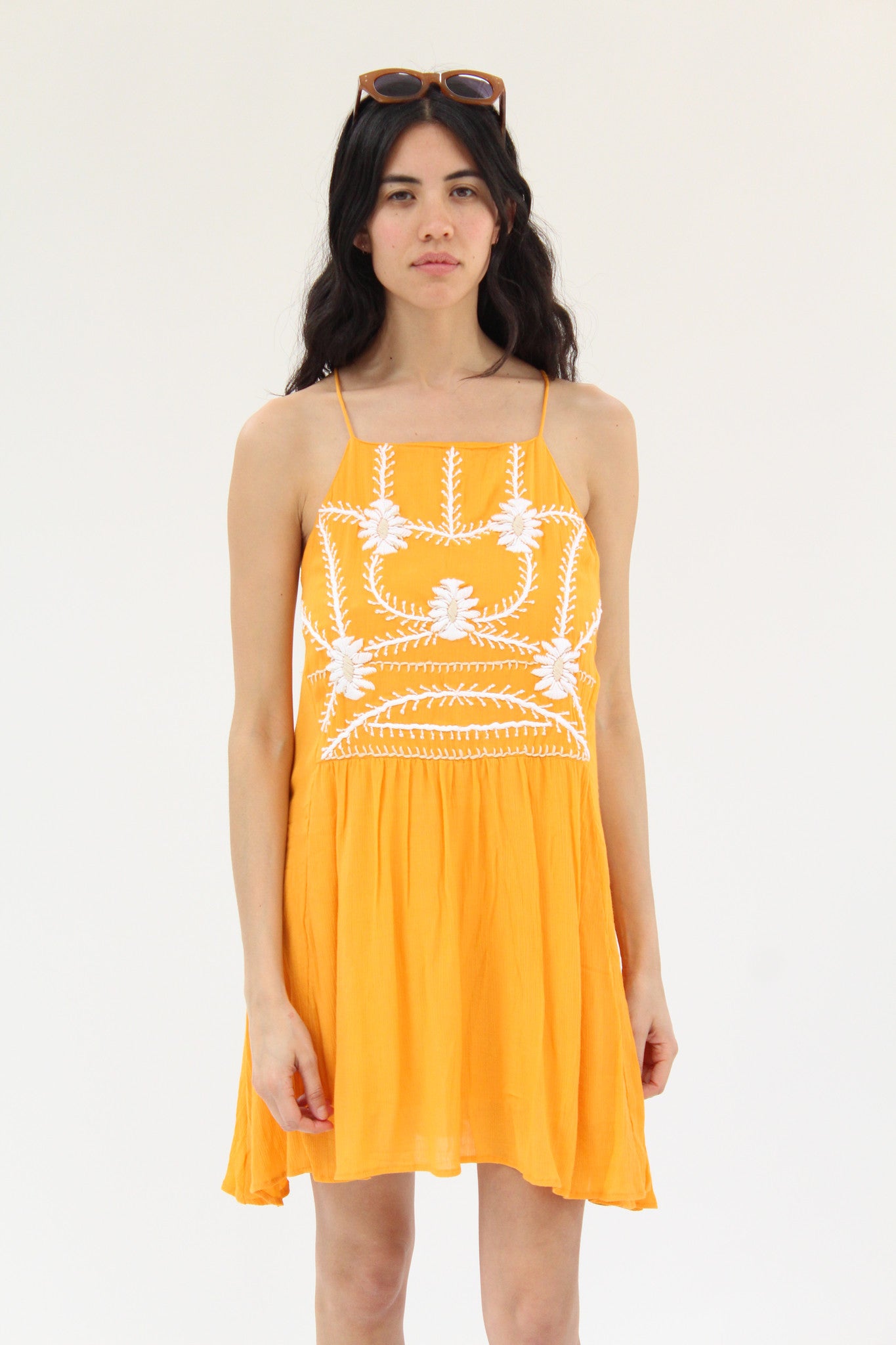Piper Hand Embroidered Dress Sunshine