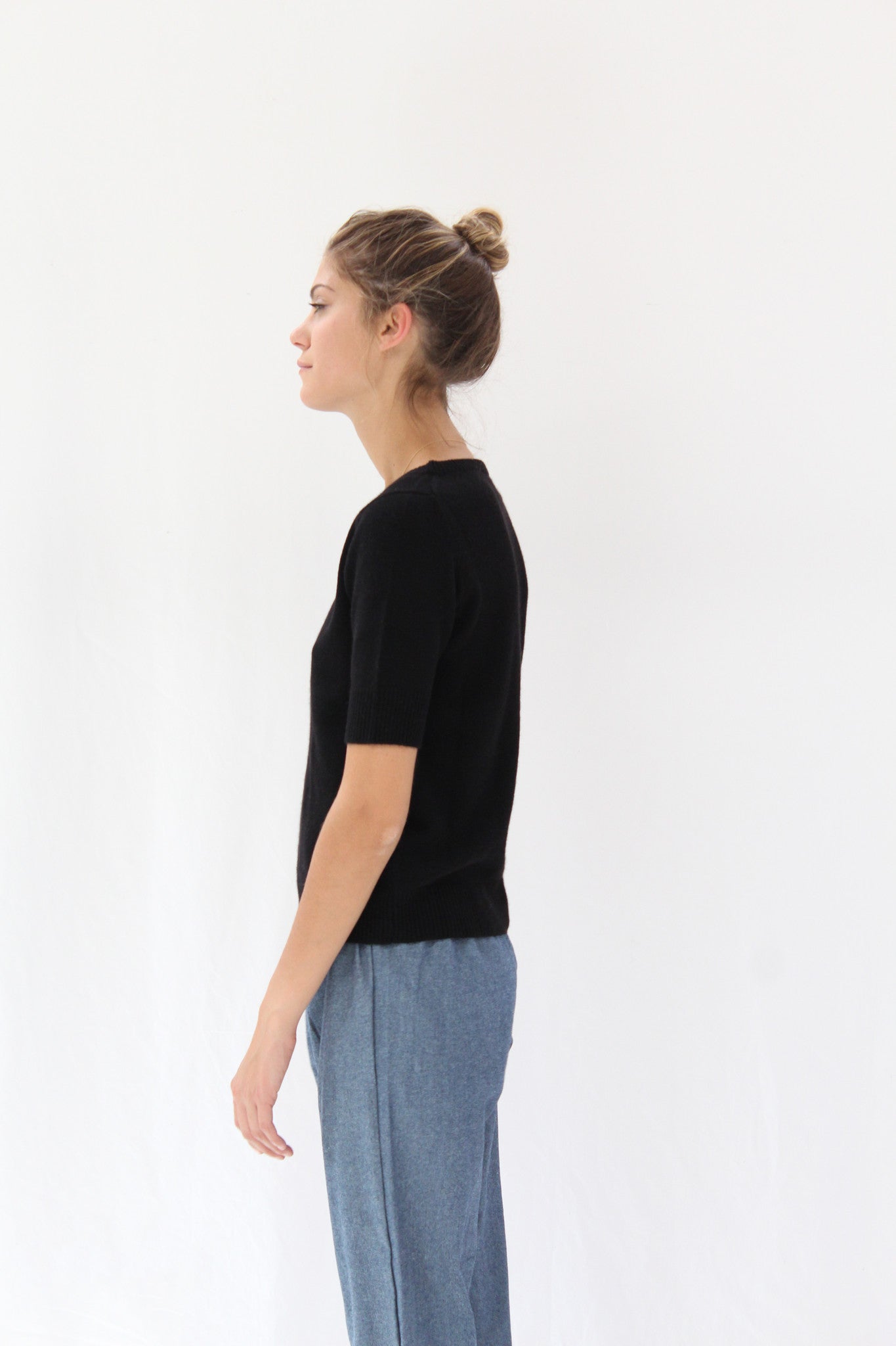 Lina Rennell Cashmere Top Black