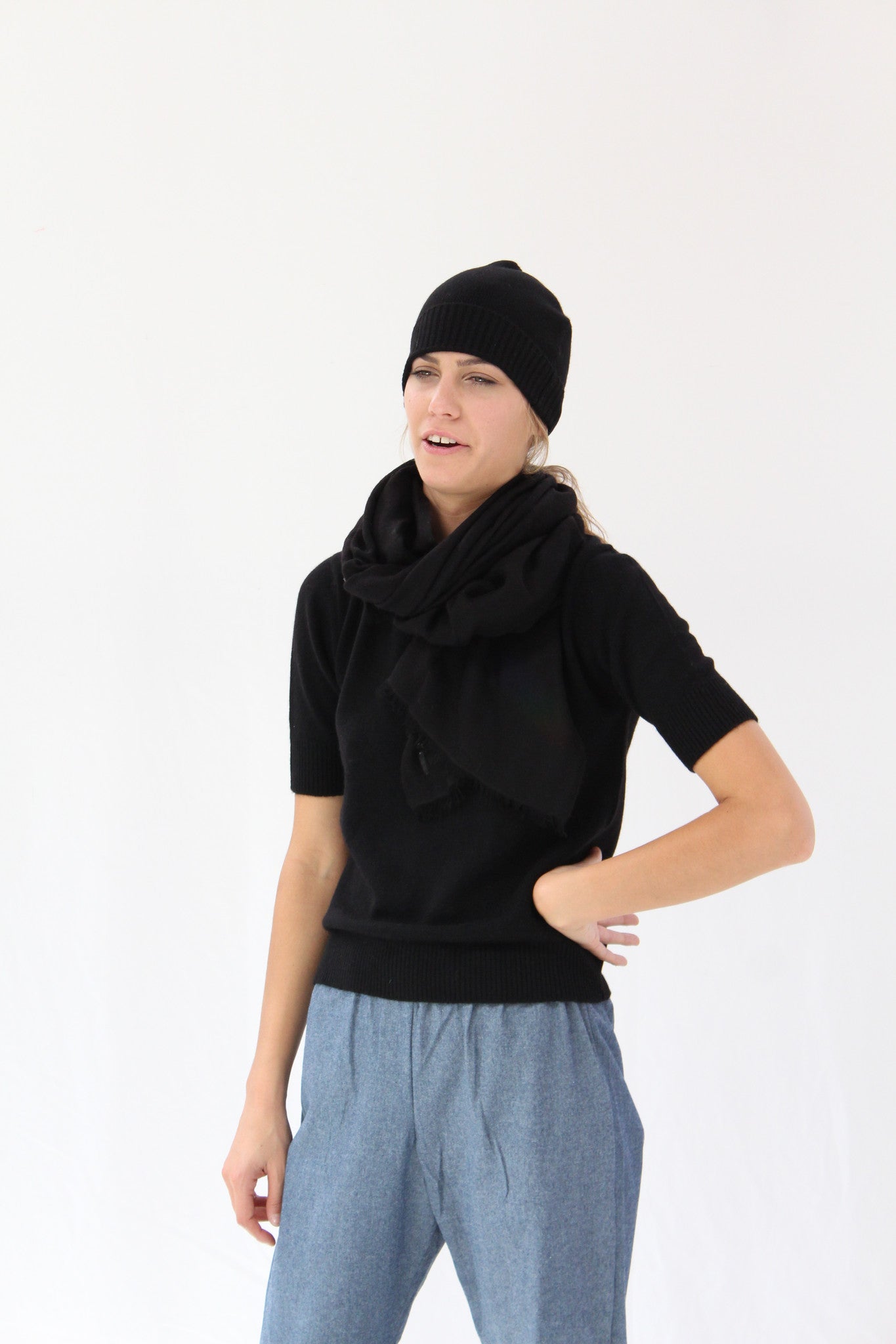 Lina Rennell Knit Cashmere Hat