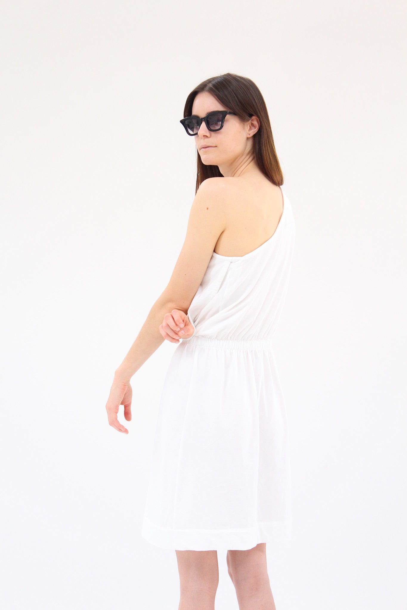 Lina Rennell Falls Dress White Organic Cotton Jersey