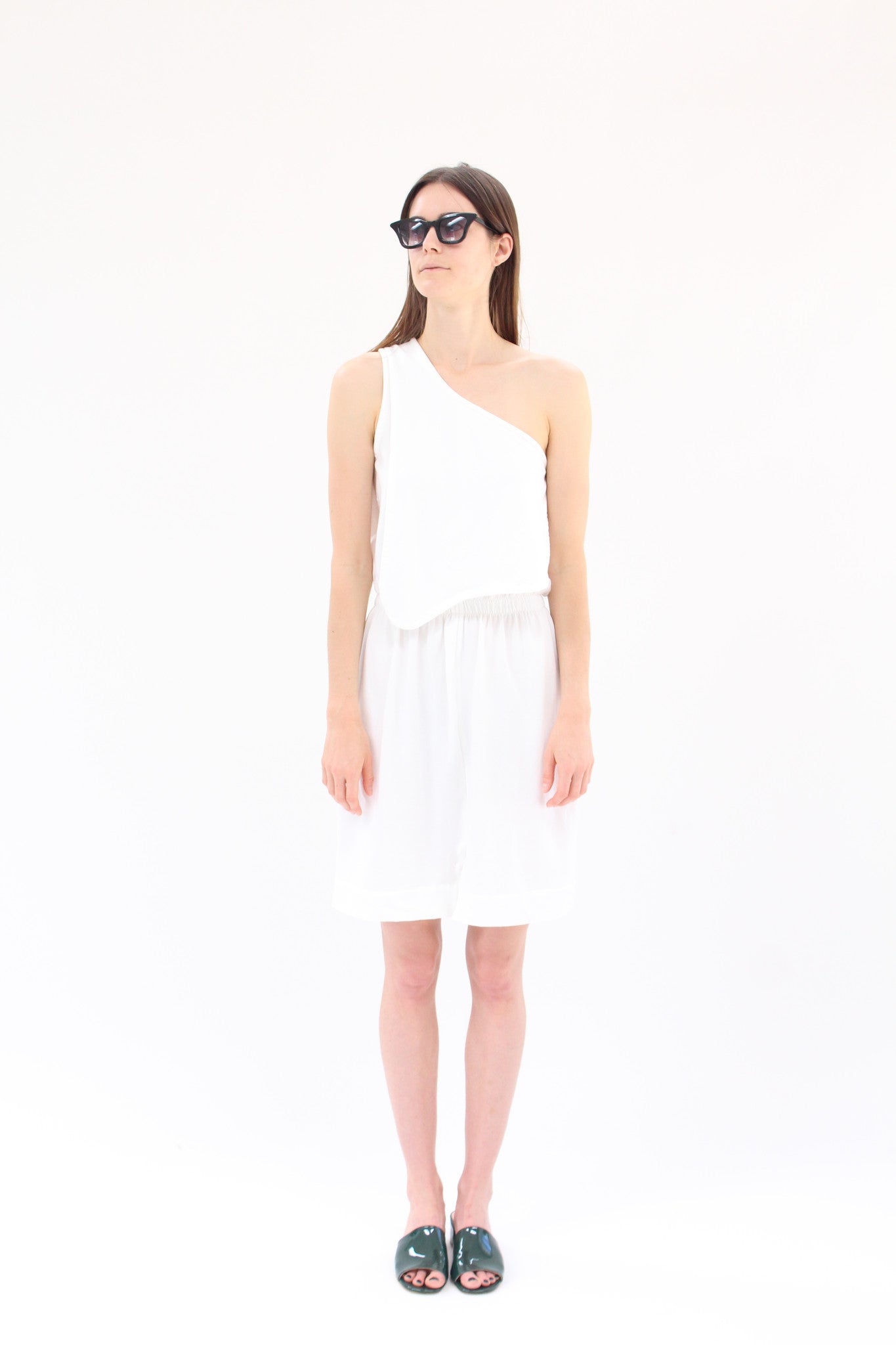 Lina Rennell Falls Dress White Organic Cotton Jersey