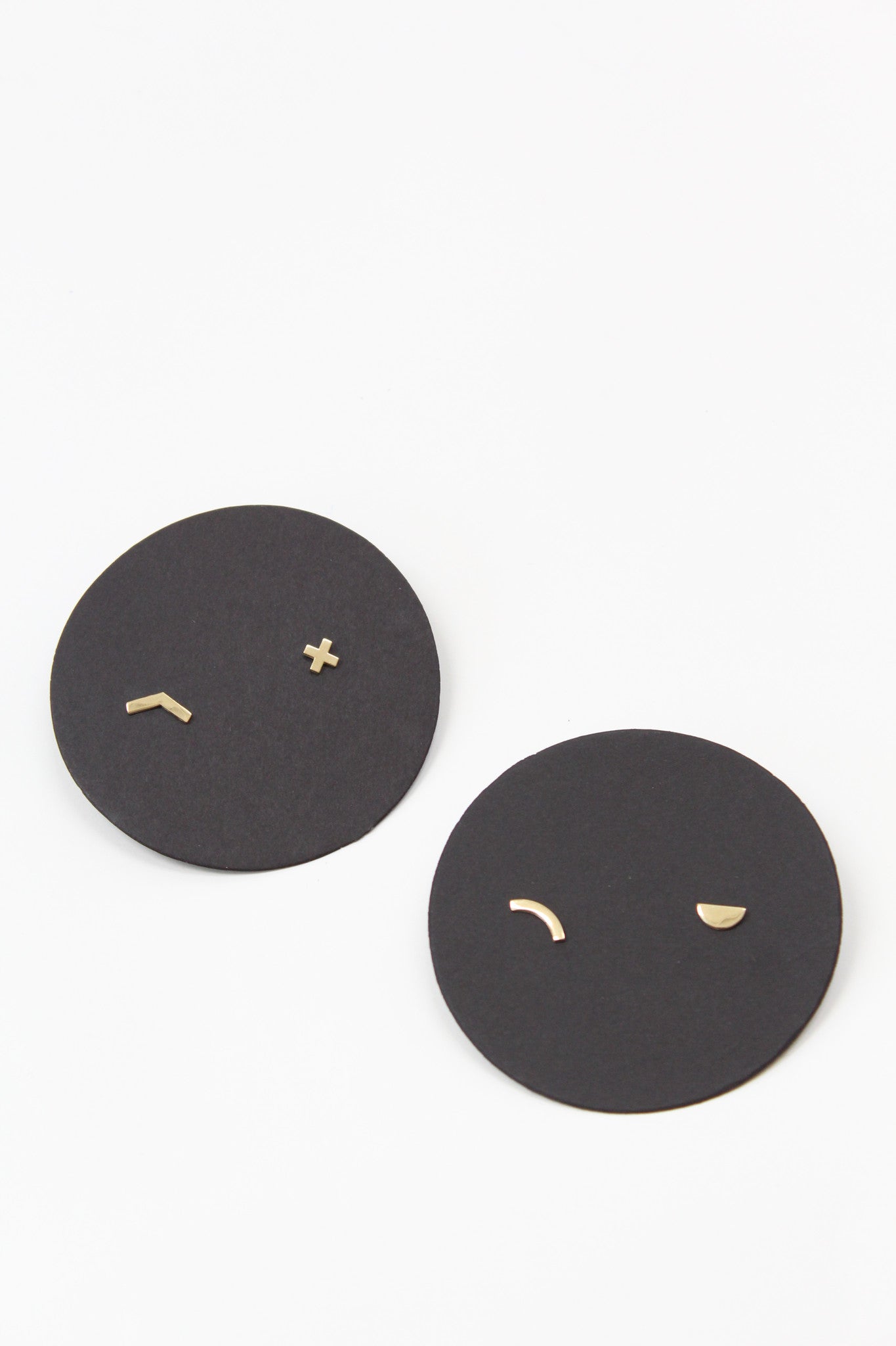 Annie Costello Brown Solid Gold Mix N Match Single Studs