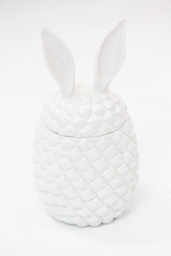 Ceramic Pineapple Bunny Container
