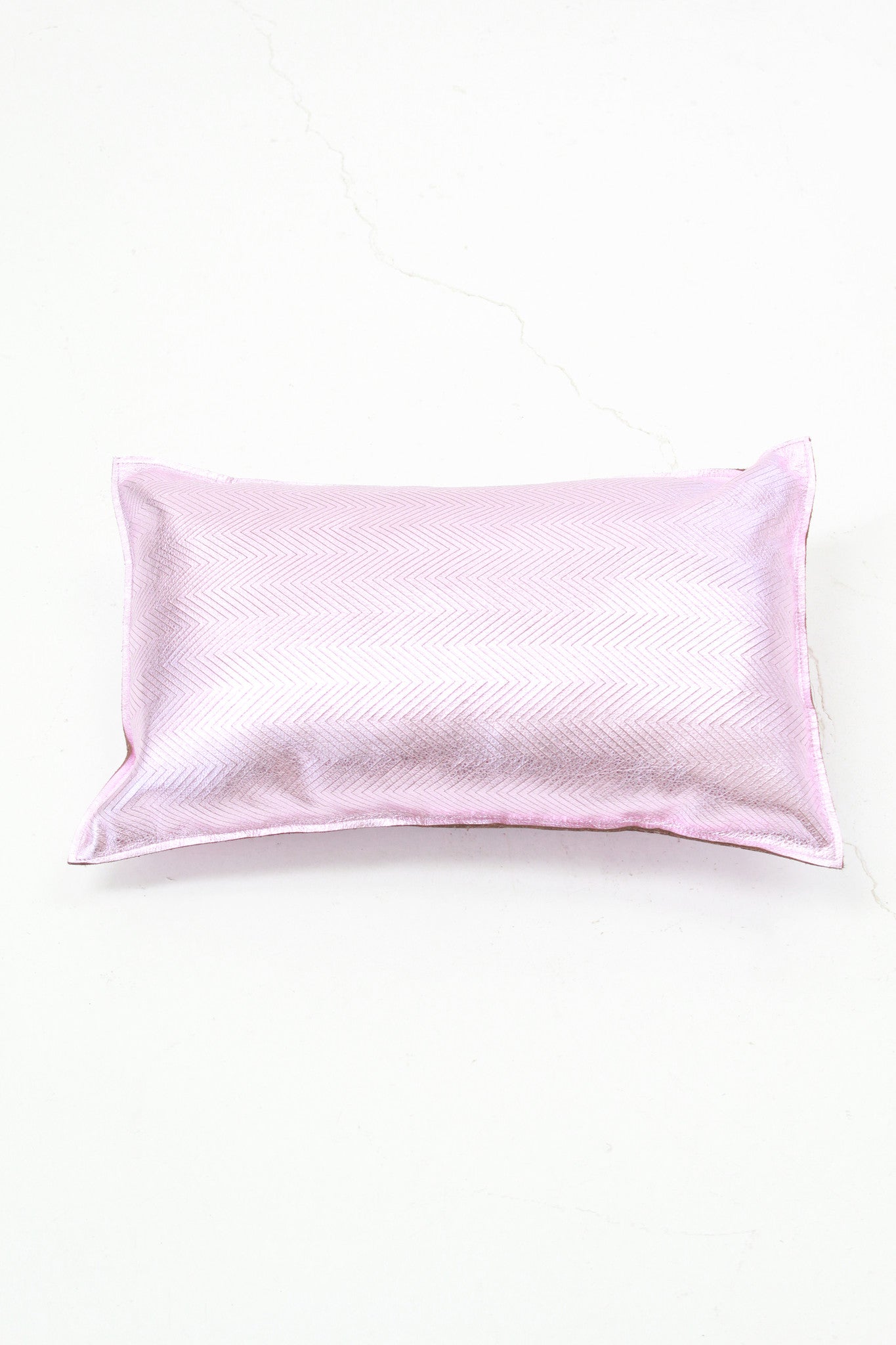 Beklina Metallic Pink Pillow Zig Zag