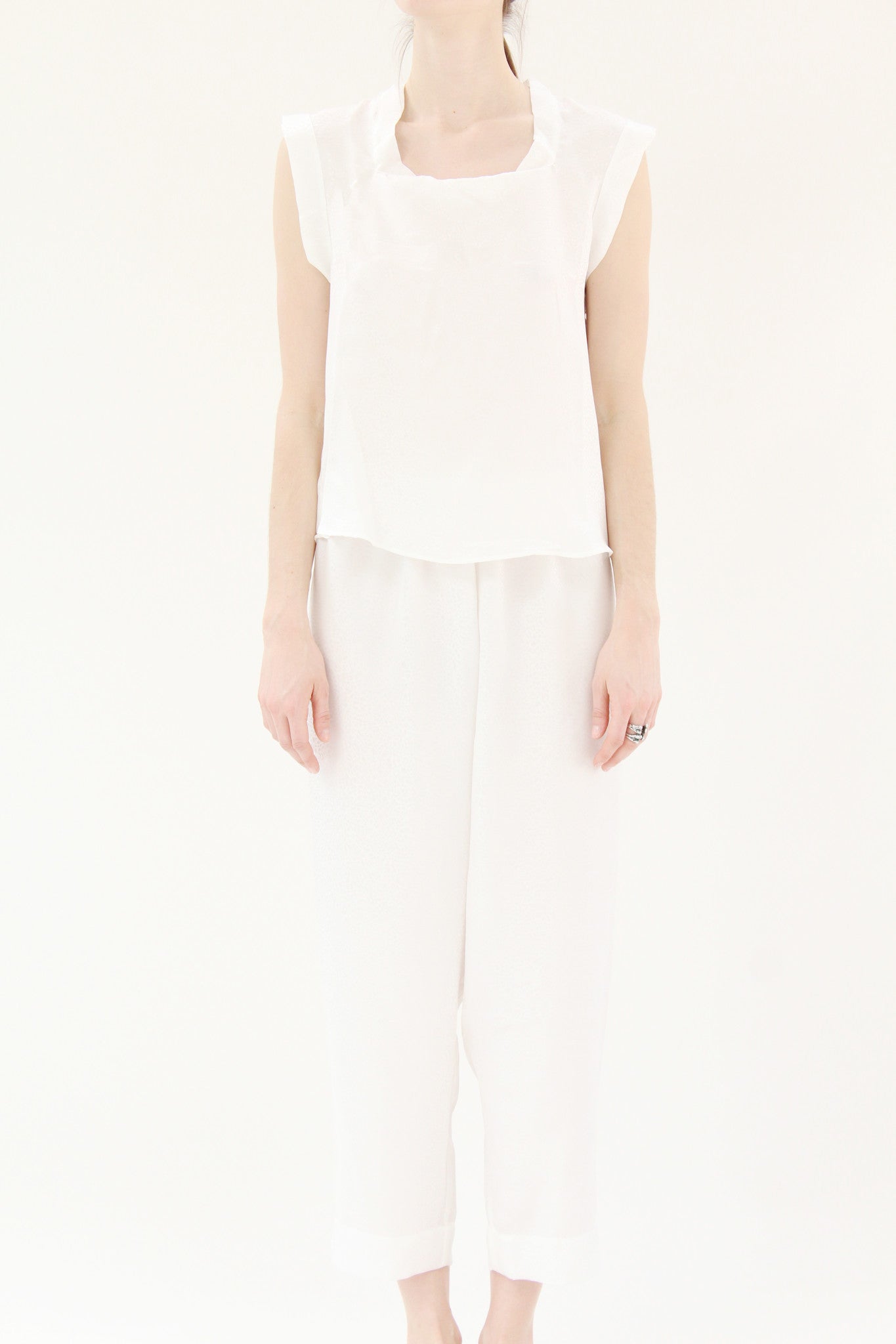 Lina Rennell Silk PJ's White